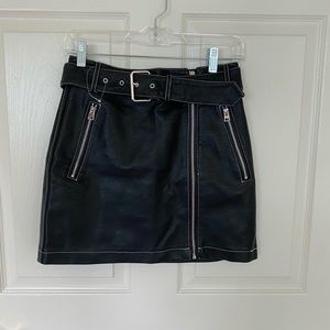 Topshop Faux leather skirt